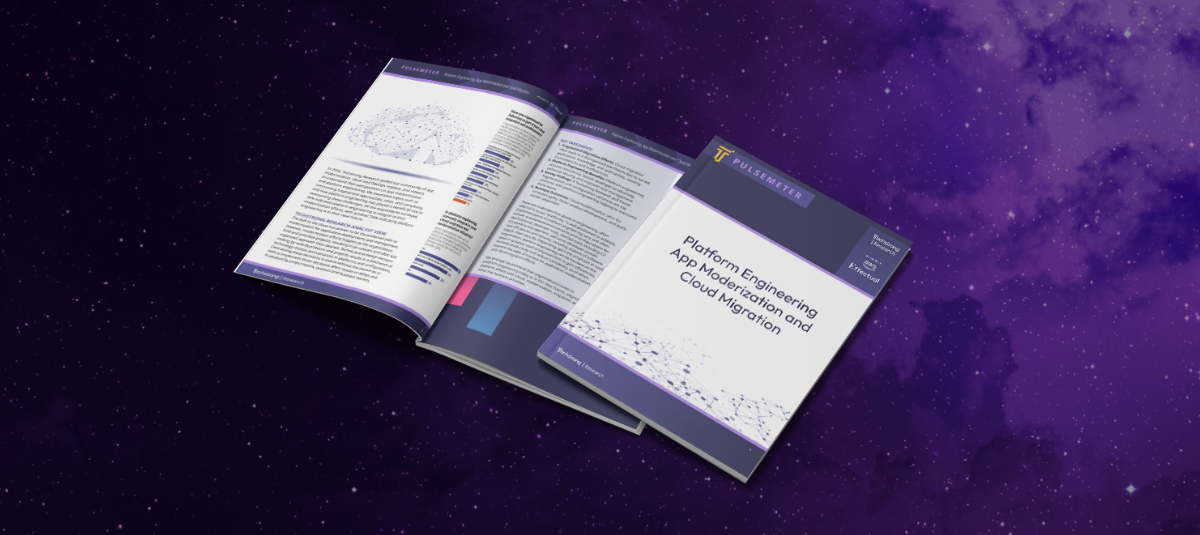 Cover mockup of the "Platform Engineering, App Modernization and Cloud Migration" research report