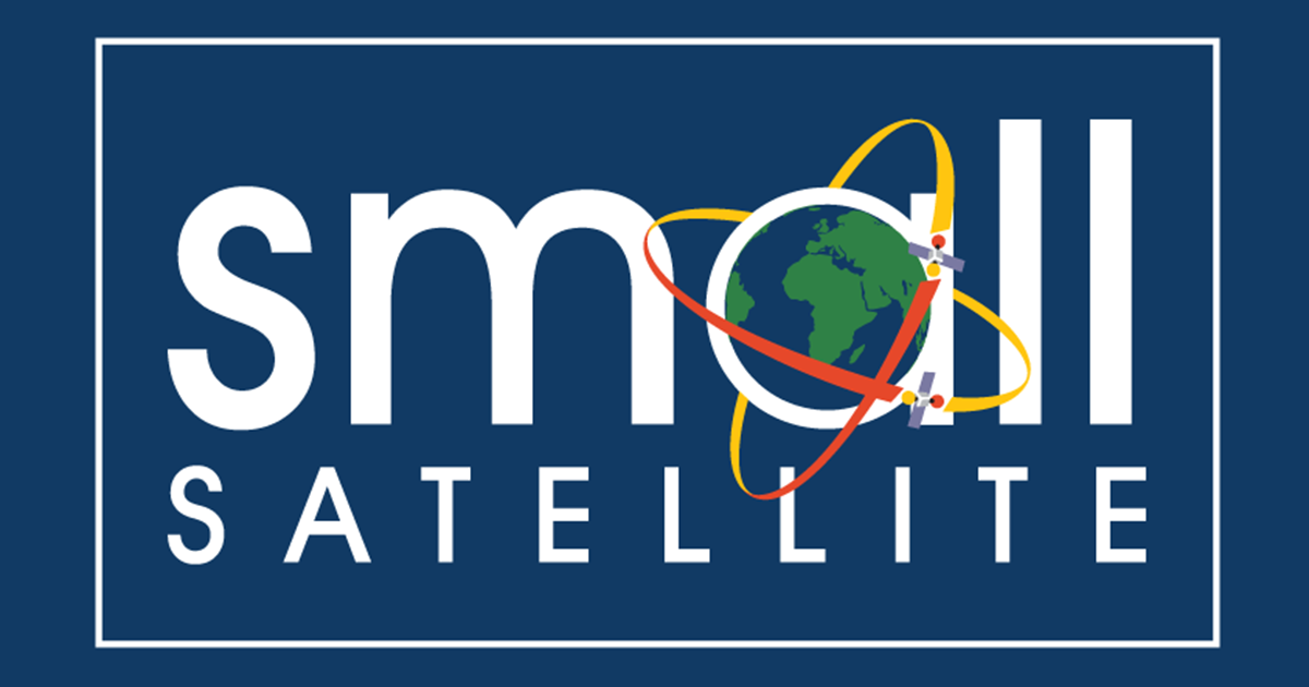 Small Satellite Conference logo with globe and orbiting satellite icon