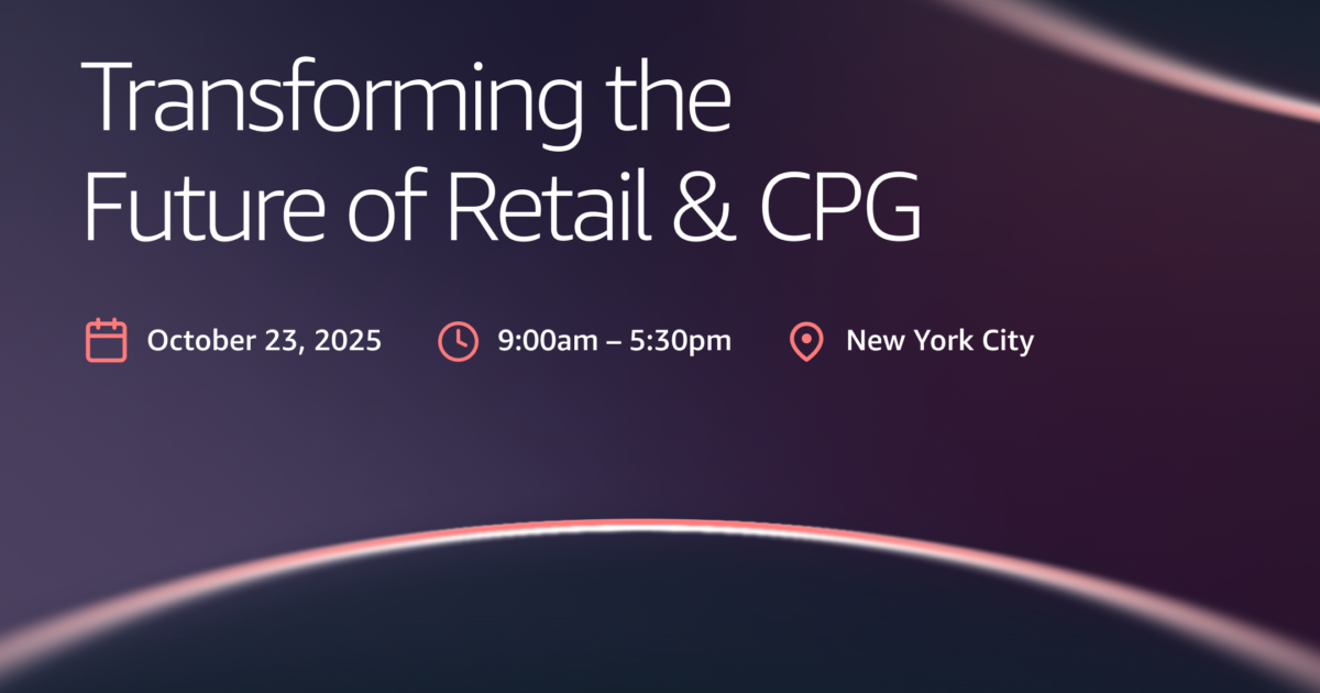 "Transforming the Future of Retail & CPG" Gen AI Roadmap event graphic with partner logos