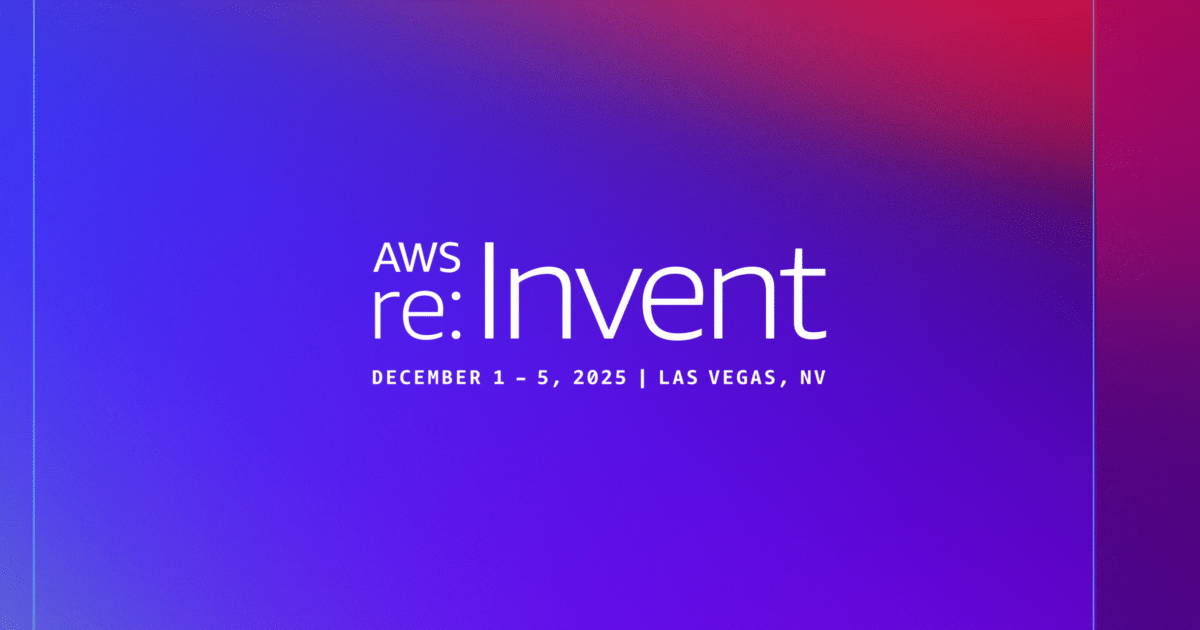 AWS re:Invent 2025 banner, December 1-5, Las Vegas NV