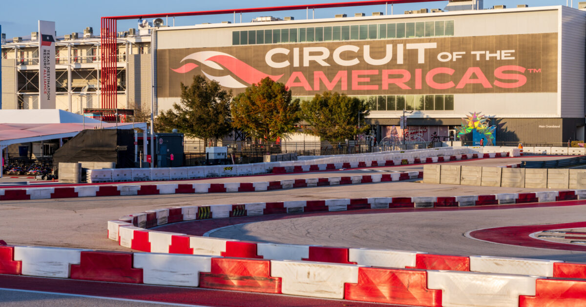 Go-kart track outside the main stadium at Circuit of the Americas racetrack in Austin