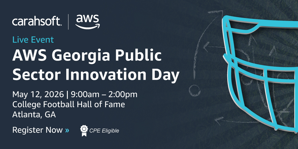 AWS Georgia Public Sector Innovation Day event graphic with football helmet
