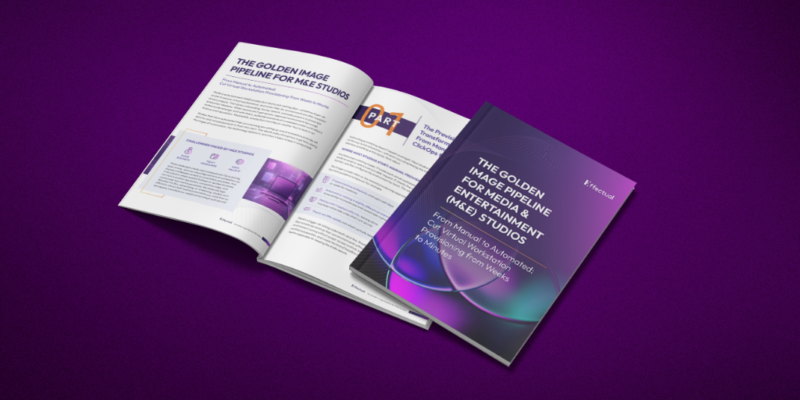 Cover mockup of "The Golden Image Pipeline for Media & Entertainment Studios" guide